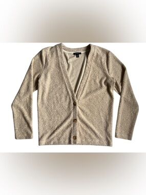 NWOT Tribal Neutral Beige Button V-Neck Cardigan